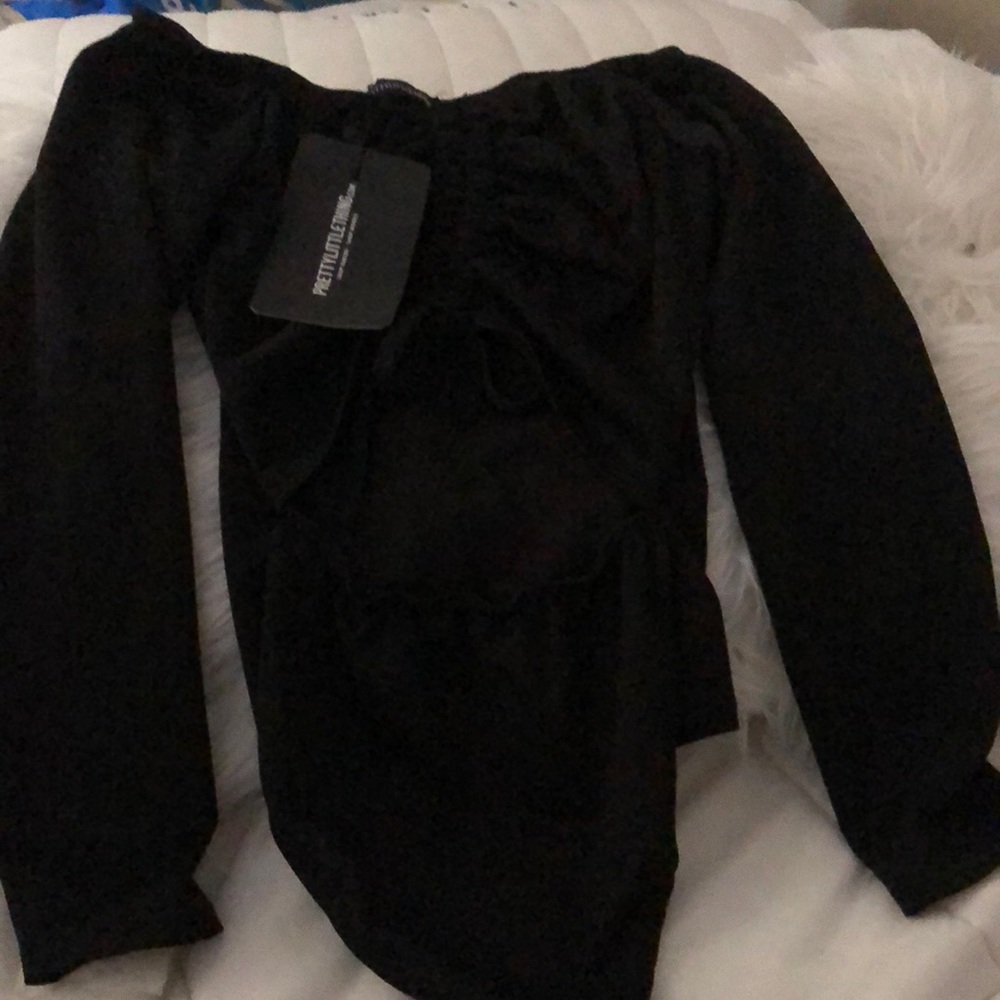 Off shoulder black bodysuit